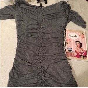 BCBGMaxAzria Dresses - BCBGMAXAZRIA Grey Ruched Timona Cocktail Dress BCBGMaxAzria Dresses - BCBGMAXAZRIA Grey Ruched Timona Cocktail Dress